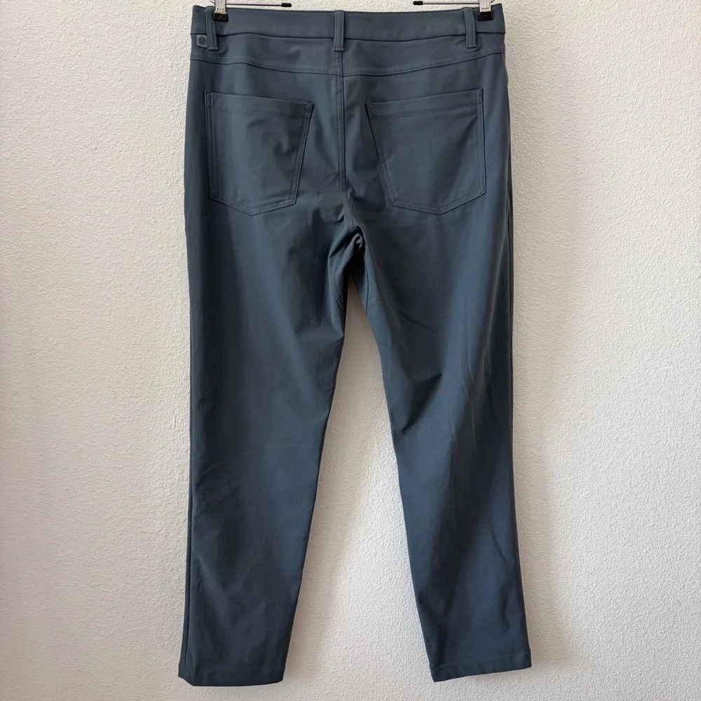 Lululemon ABC Pants 5 Pocket Warpstreme Men 32 Grey Tapered Tech Trouser Golf